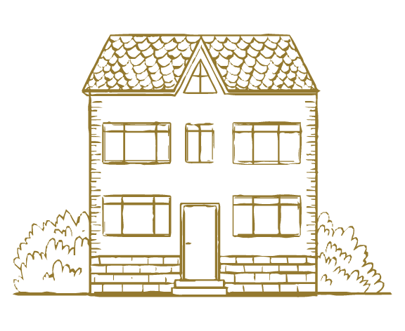 hand-drawn-two-story-house-illustration-with-gabled-roof